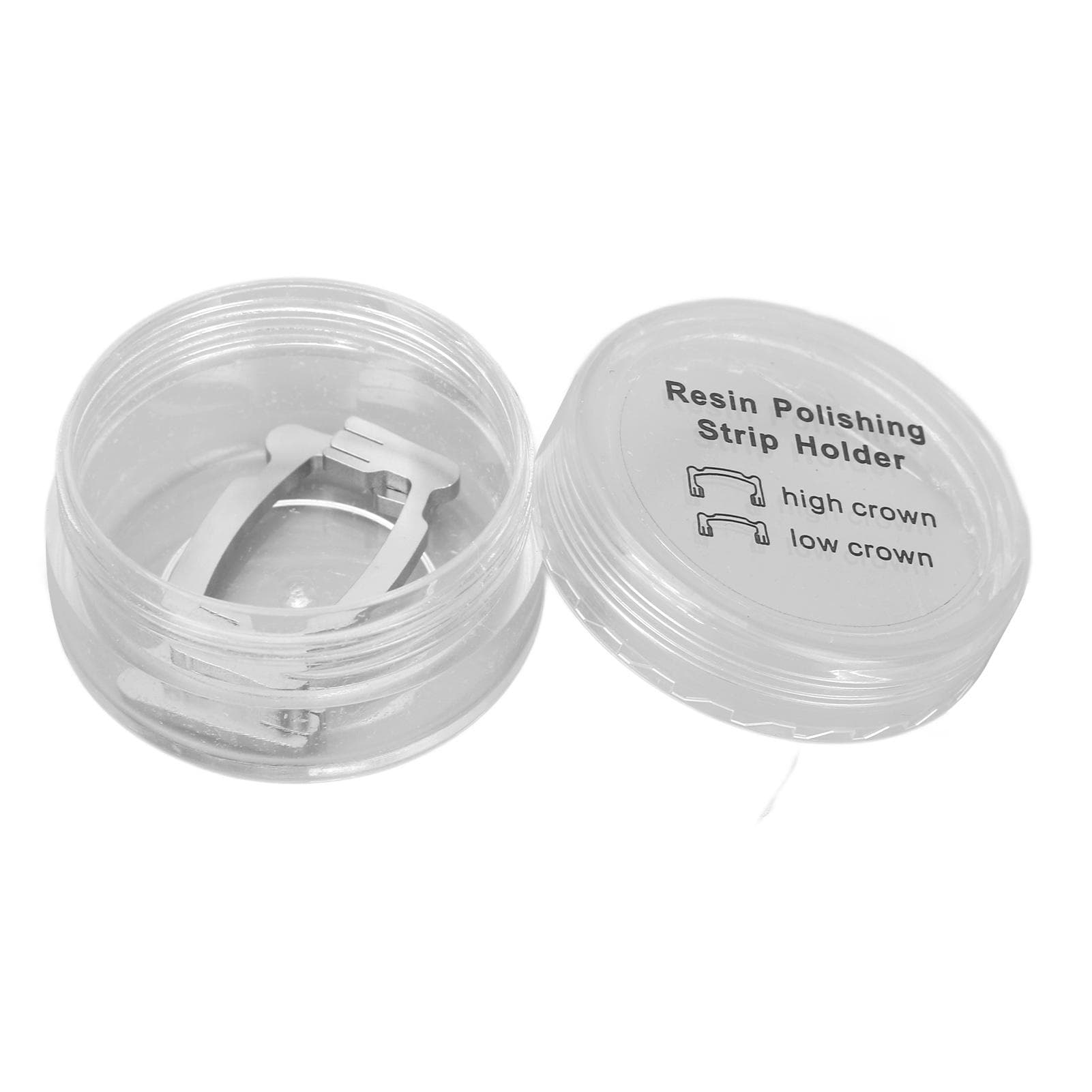 2pcs Dental Polishing Strip Holder Stainless Steel High Low Crown Resin Polishing Strip Holder
