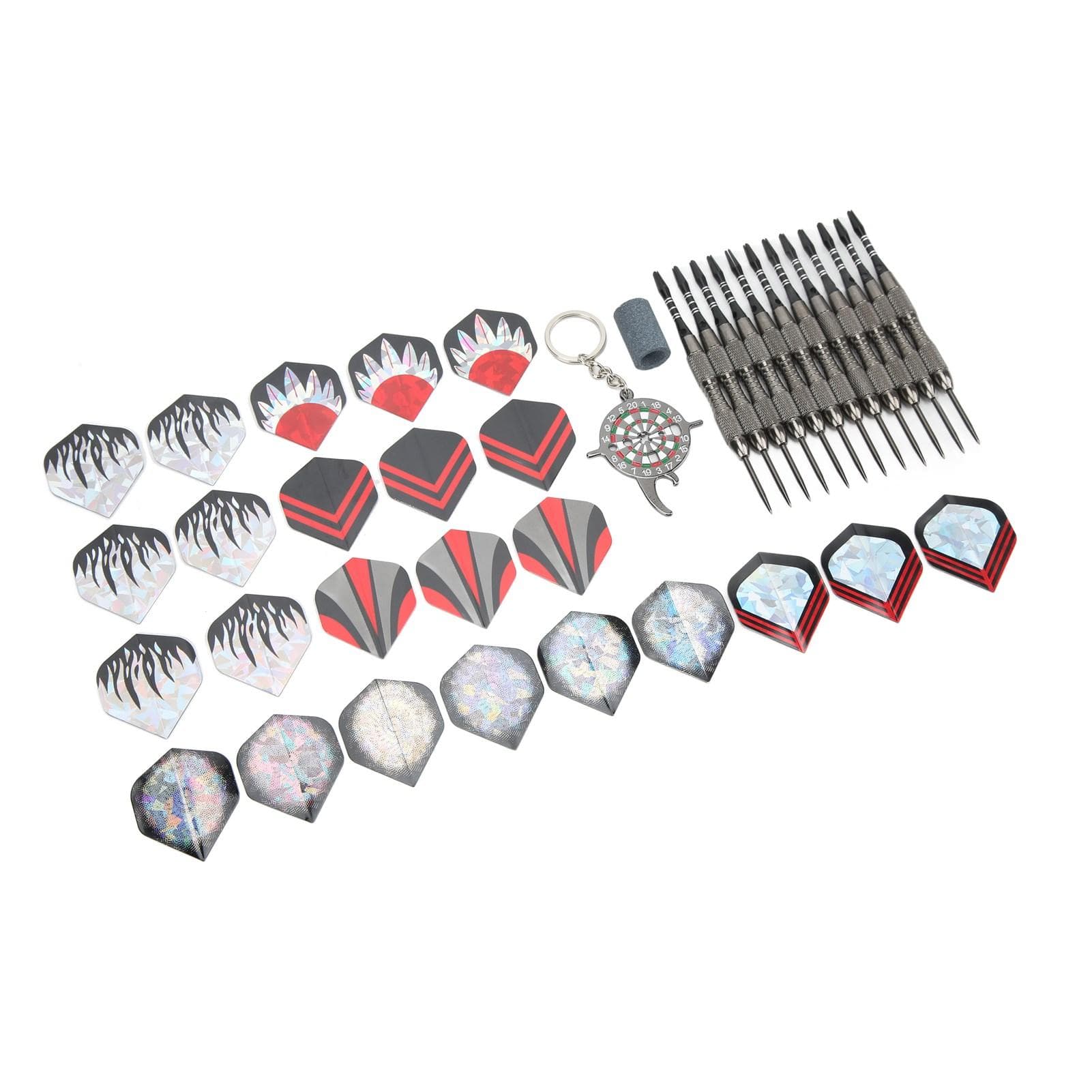 12Pcs Dart Set Stainless Steel Tip Anti Fall Competitive Entertaining Dart Kit for Darts Players
