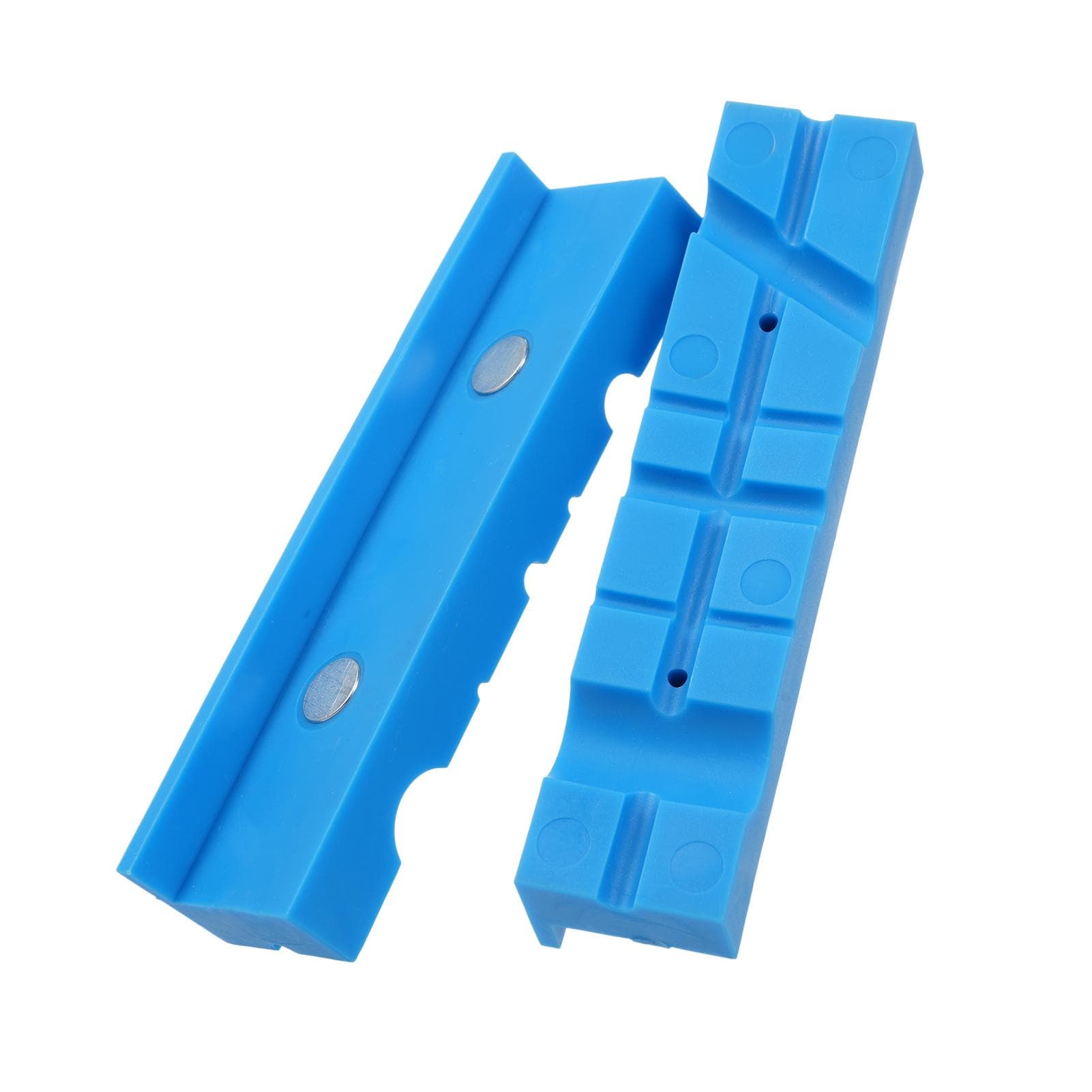 2Pcs Magnetic Protection Strip for Vise Jaws, Anti-Skid Pads for Vise Jaws, Soft Jaws for Bench blue
