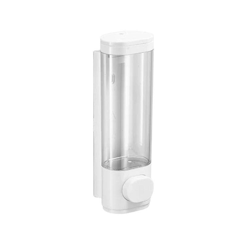 Manual Soap Dispenser Wall Mounted Hand Press Soap Dispenser For Dish Liquid Lotion Shower Gel Shampoo Container white