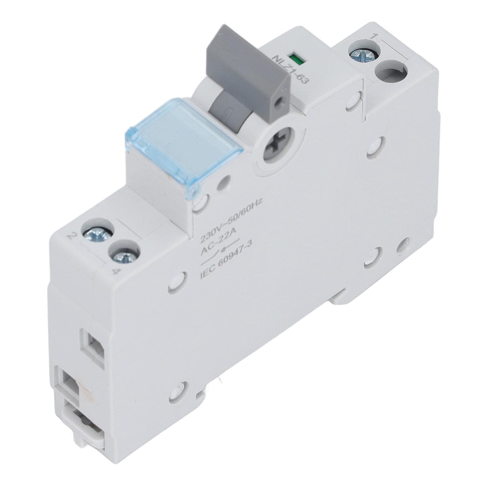 Dual Power Manual Transfer Switch 63A 1P MTS DIN Rail Mount Circuit Breaker for RV Home 230VAC