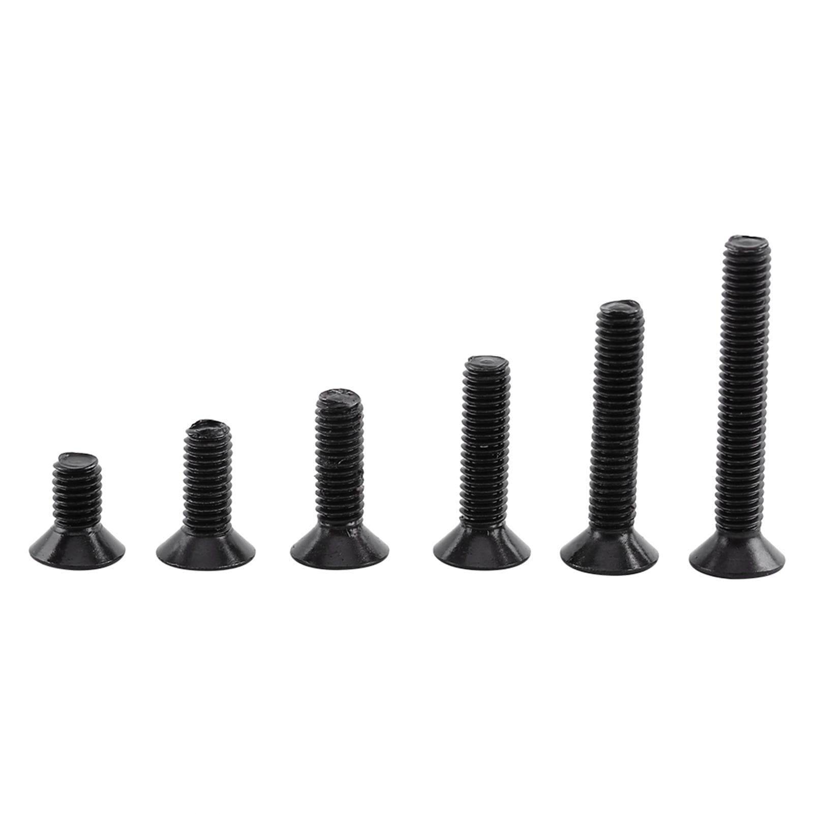 250pcs M3 Black Alloy Steel Hex Socket Screws Bolt With Hex Nuts Assortment(Flat head)