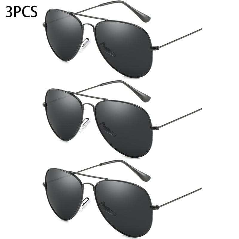 10PCS Vintage Sunglasses for Men Women Pilot Driving Sun Glasses Black UV400 Unisex Retro Eyewear