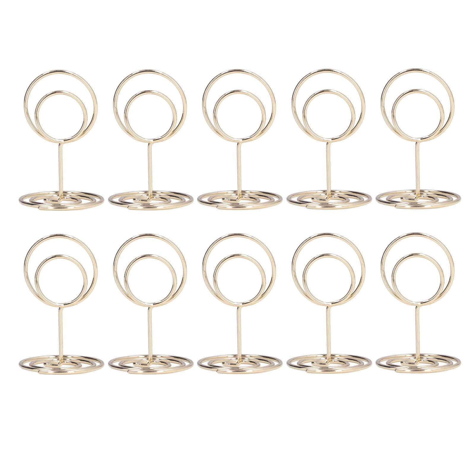 10pcs Table Number Holder Convenient Practical Round Base Reliable Durable Stable Elegant Style gold