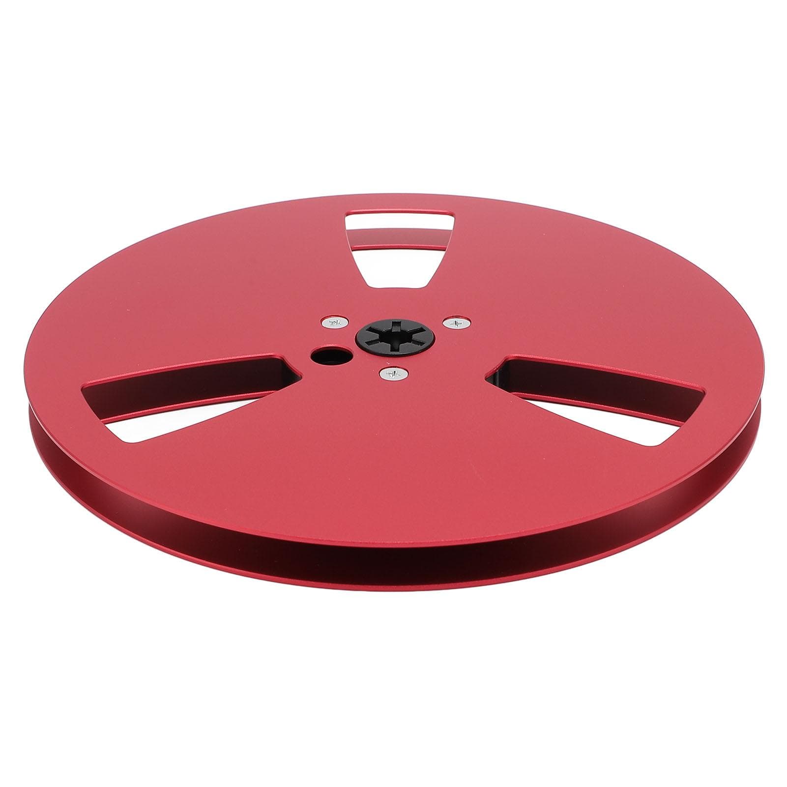 14 7 Inch Empty Tape Reel 3 Holes Aluminum Alloy Universal Open Sound Recording Tape Empty Reel red
