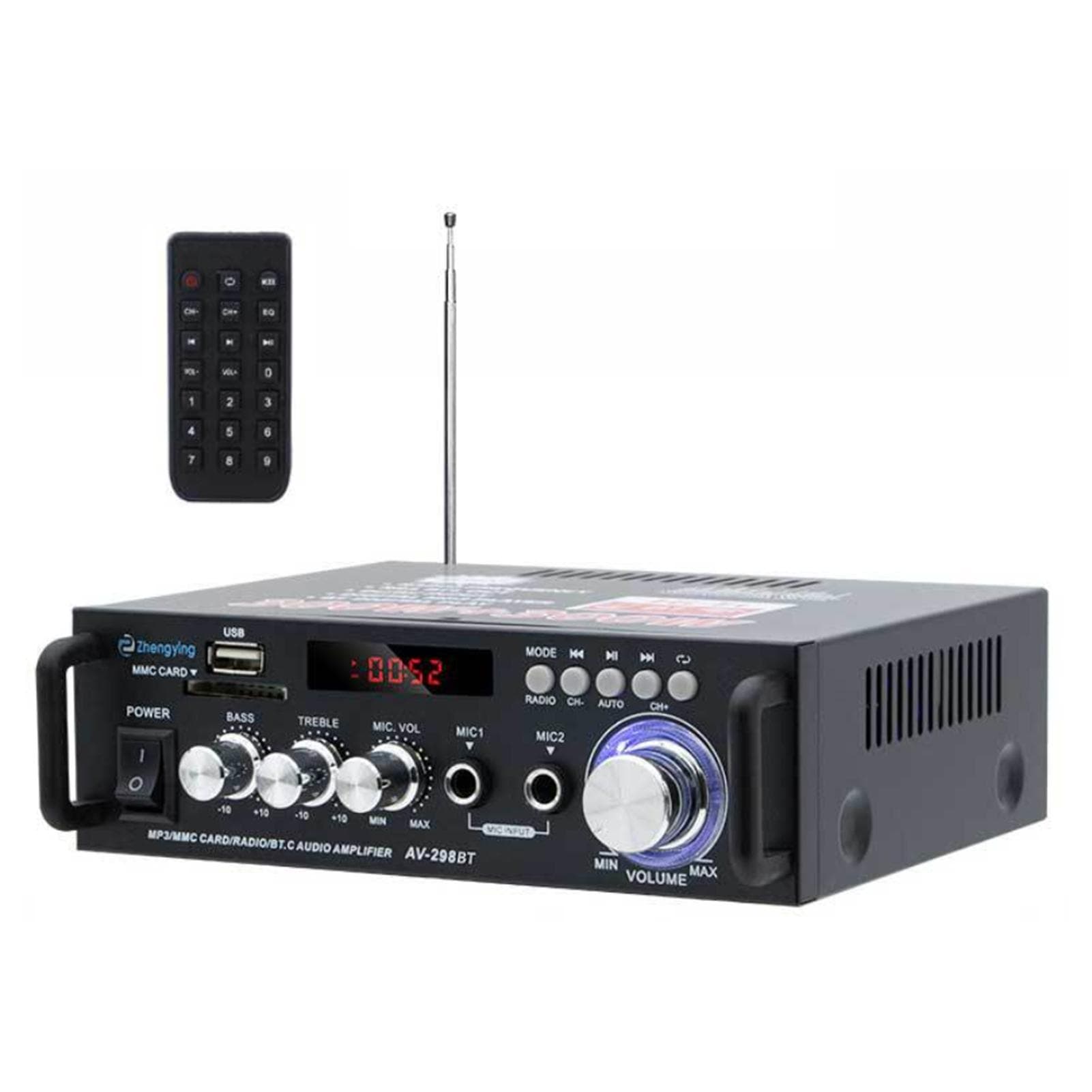 New professional high-power speaker amplifier home Bluetooth amplifier hifi audio amplifier digital black