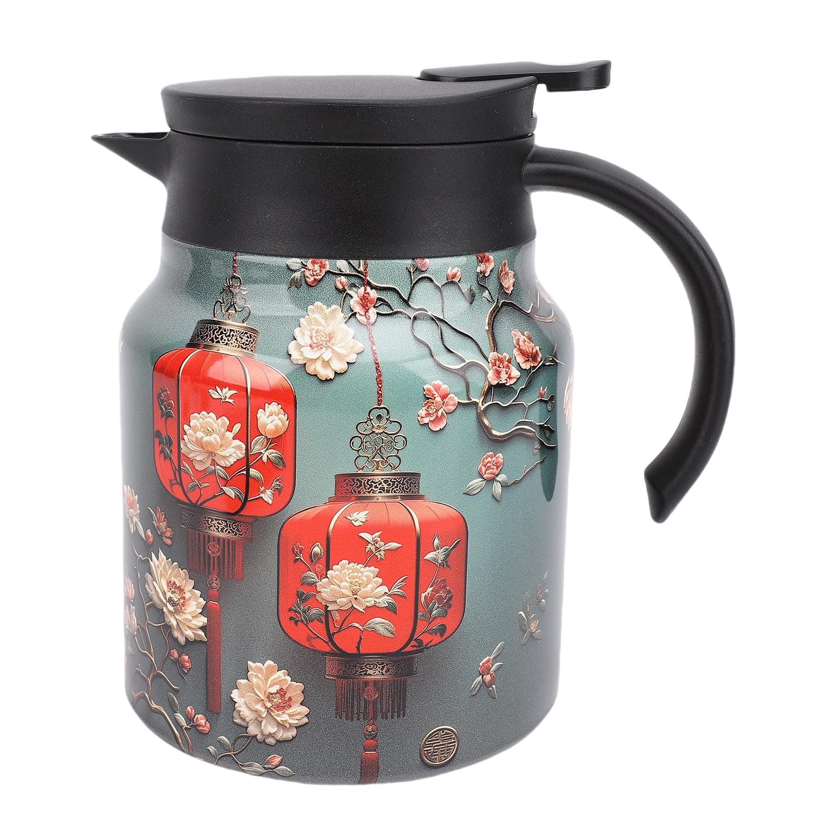 Vintage Teapot 1000ml 316 Stainless Steel Thermal Hot Coffee Pot Insulated Teapot with Lid for Home L(for 6.5-9kg)
