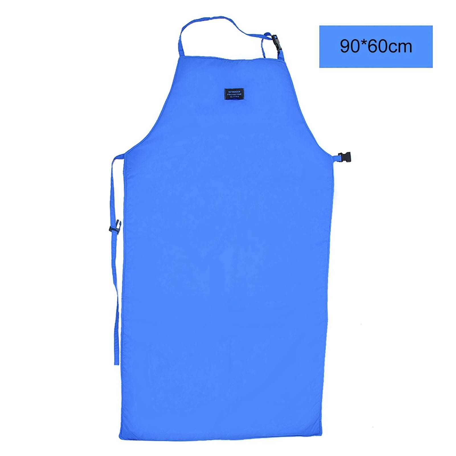 Safety CryO Apron Cryogenic Ultra Low Temperature Apron Nitrogen Protective Blue(90*70cm)