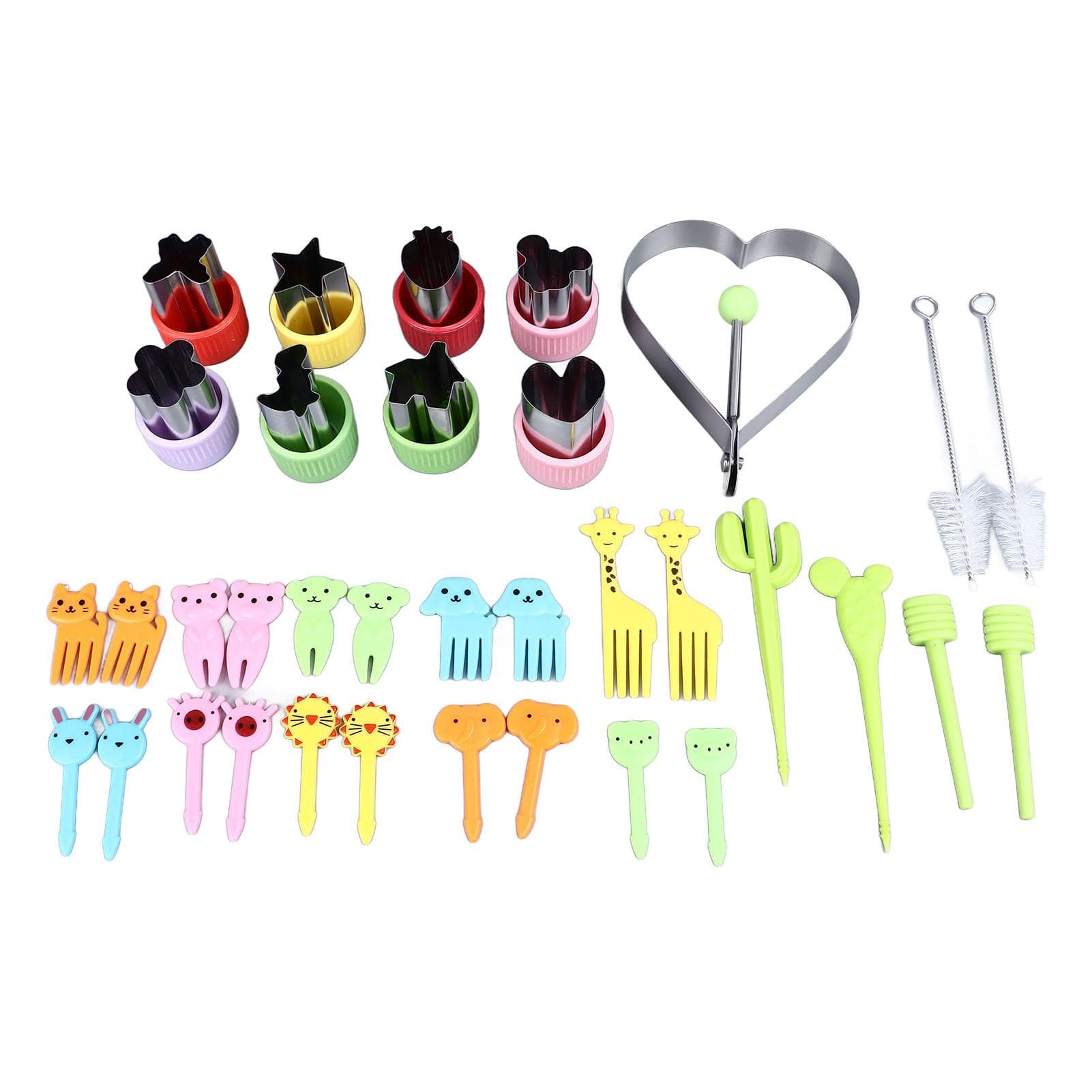 55pcs Sandwich Cutter Sealer Set Sandwich Cutter for Kids Vegetable Cutter Shapes Sets Mini Cookie
