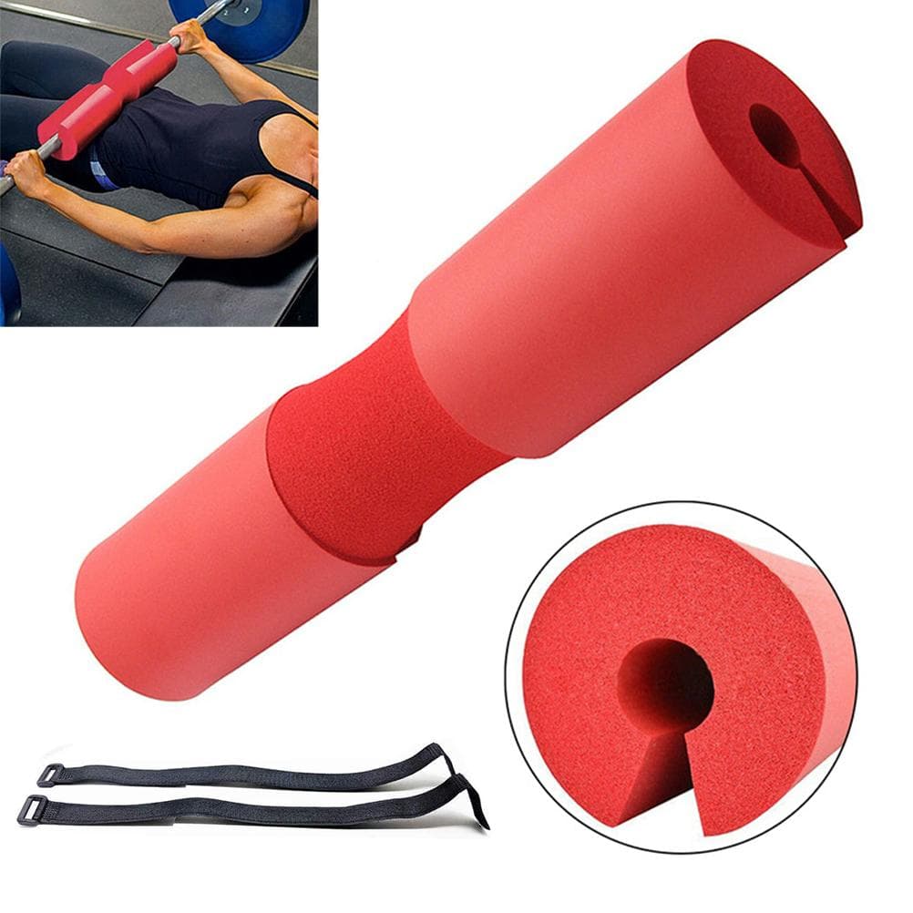 Foam Barbell Pad Soft Squat Pad with 2 Fasteners Barbell Accessories
