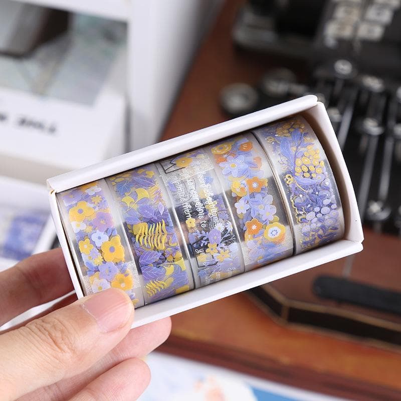 5 Rolls/set Kawaii Transparent Sticker Tape DIY Decorative Material Tape Sketchbook Stickers School Supplies Stationery