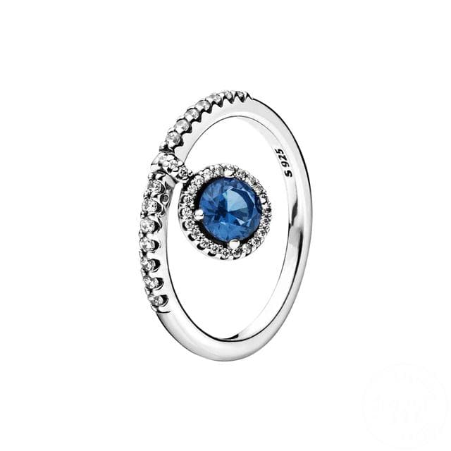 2023 New 925 Silver Ring Sparkling Zircon Love Heart CZ Ring For Women Engagement Gift Pandor Jewelry Authentic 7