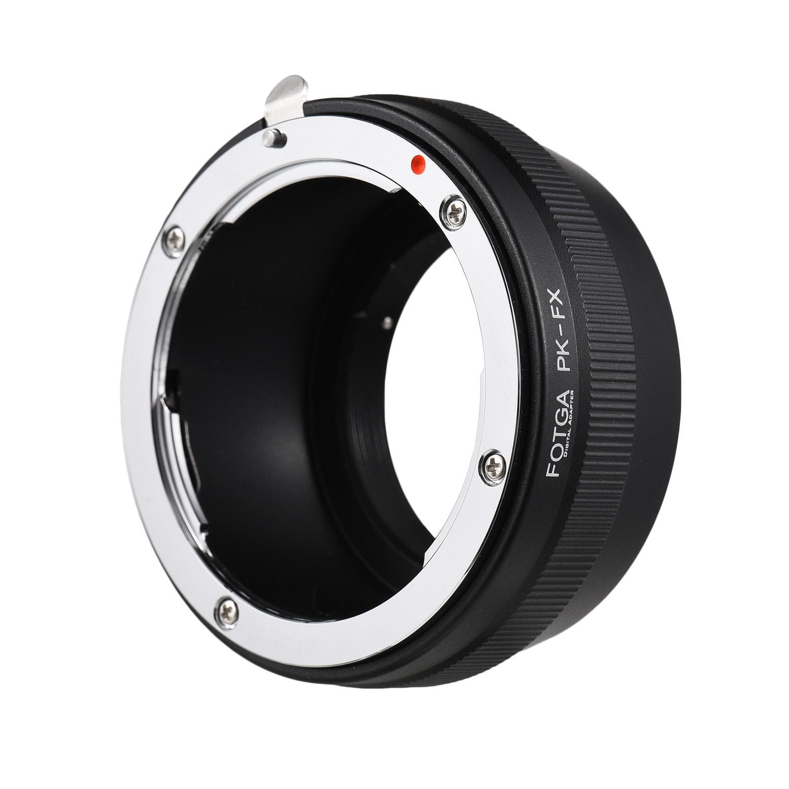 FOTGA Manual Lens Mount Adapter Ring Aluminum Alloy for Pentax K-Mount Lens to Fuji black