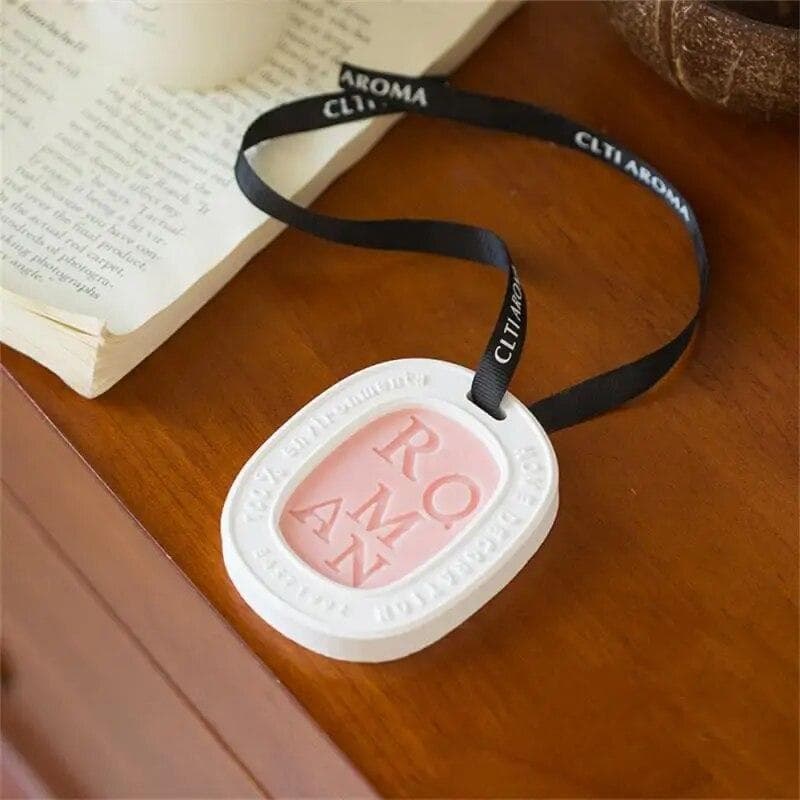 Diptyque Style Solid Scented Wax Oval Tablets Cabinet Closet Freshener Aromatherapy Deodorant Home Decor 1 pcs pink