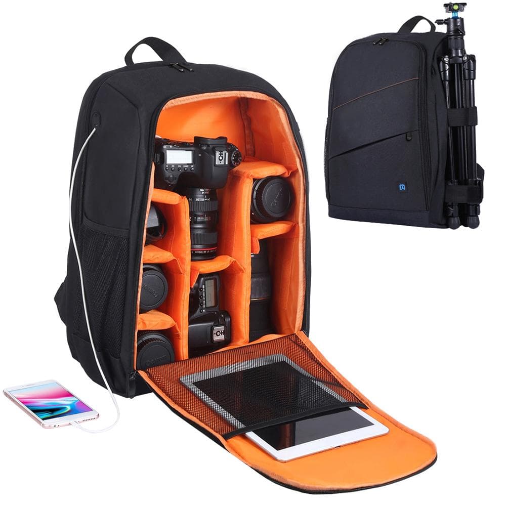 PULUZ Outdoor Backpack Portable Waterproof Bag Scratch-proof Dual Shoulders Backpack for DSLR grey