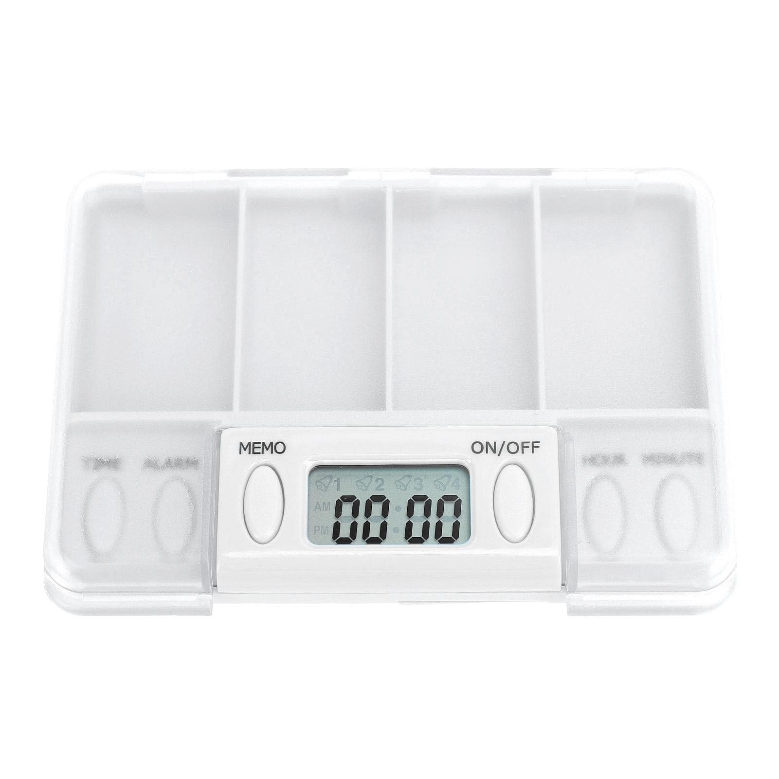 Portable Smart Medication Reminder Box Electronic Medicine Dispenser Digital Medicine Storage Case white