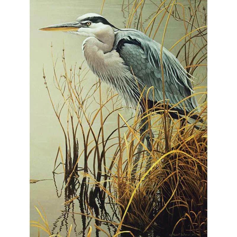 DIY 3D Diamond Embroidery Cross Stitch Crafts  Poetic Great Blue Heron Bird  Home Decoration 20X30CM