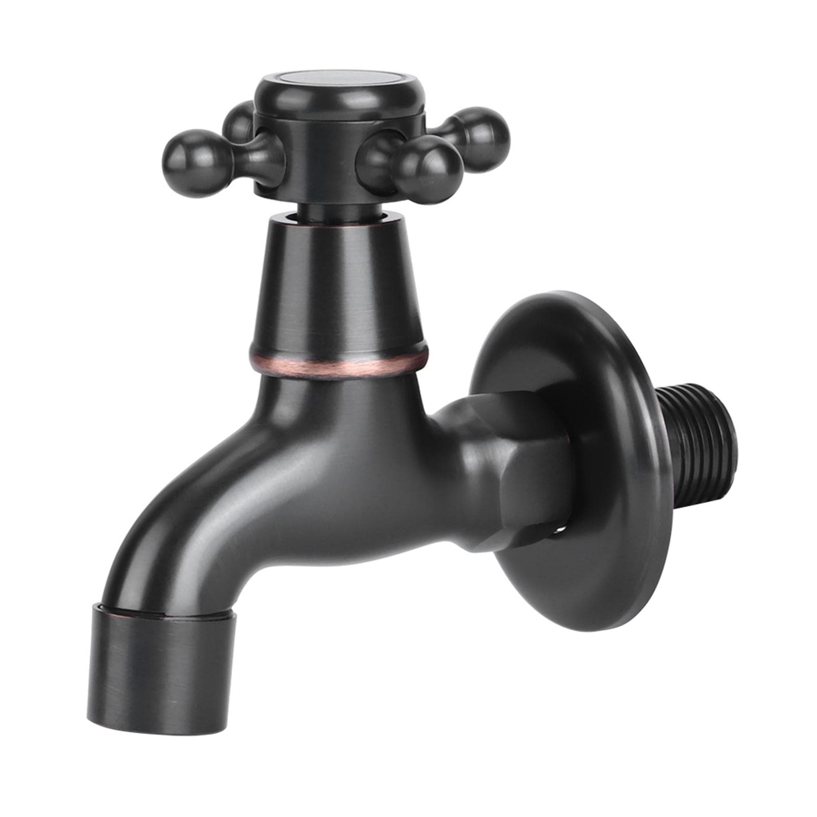 Retro Style Brass Single Handle Single Cold Quick Open Faucet Mop Pool Water Tap for Home UseShort