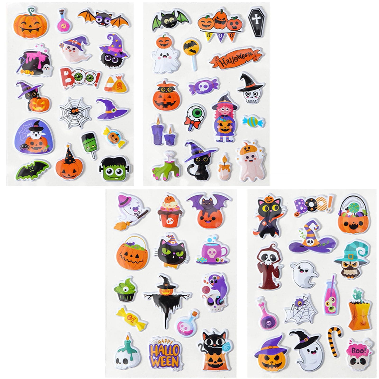 Ginhkok Halloween Puku Puku 190 3D Decorative Reward Schedule Cute Diary Stickers, Pieces, Stickers, Stickers, Pumpkin, Witch, Stickers, Pumpkin,