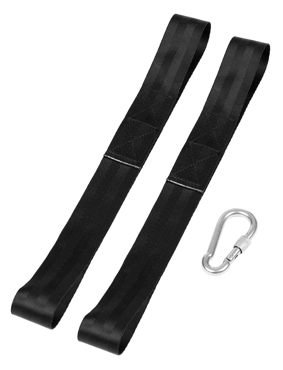 Lixada Battle Rope Anchor Strap Kit with Heavy Duty Reinforced 2 Nylon Straps & 1 Stainless Steel black
