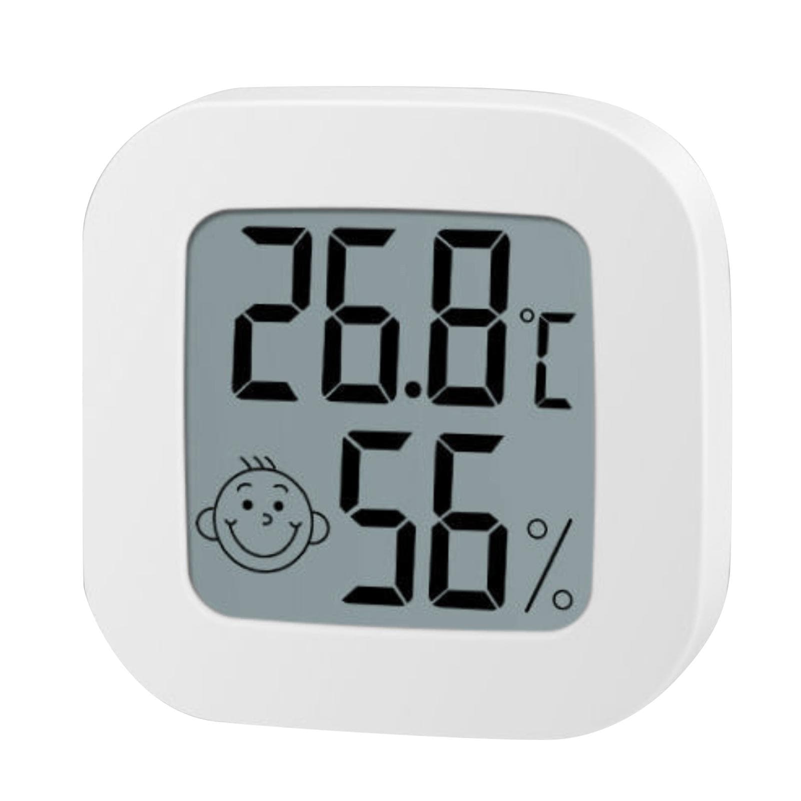 Mini Indoor Thermometer Humidity Monitor Digital LCD Temperature Sensor Gauge Humidity Meter white