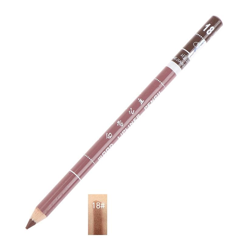 1Pc Professional Wood Lip Liner Waterproof Lady Long Lasting Lip Liner Pencil