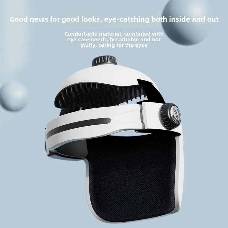 Electric Head Massager Household Scalp Automatic Hot Compress Relaxation Massager Headache Air Pressure Kneading Bluetooth Music