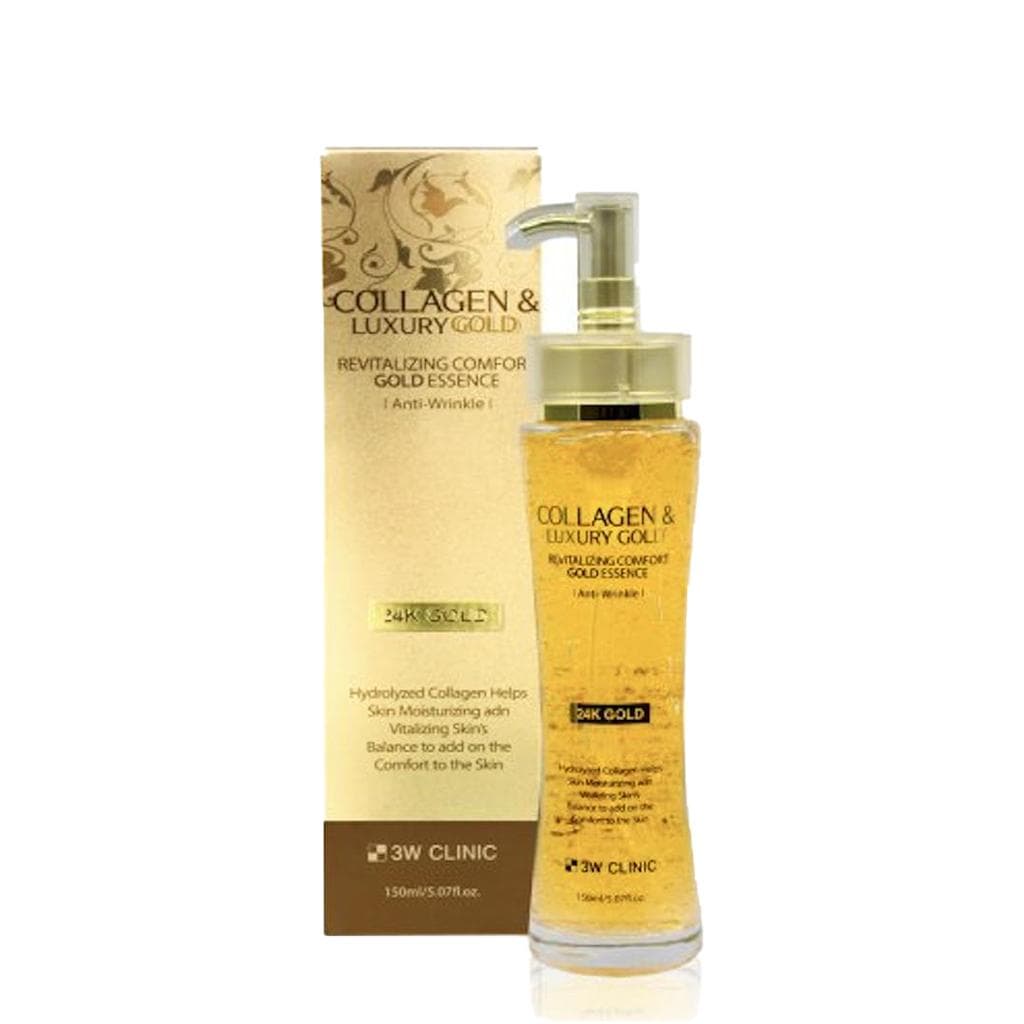 3W CLINIC Collagen & Luxury Gold Revitalizing Comfort Gold Essence 150ml (3 Options) #1PCS