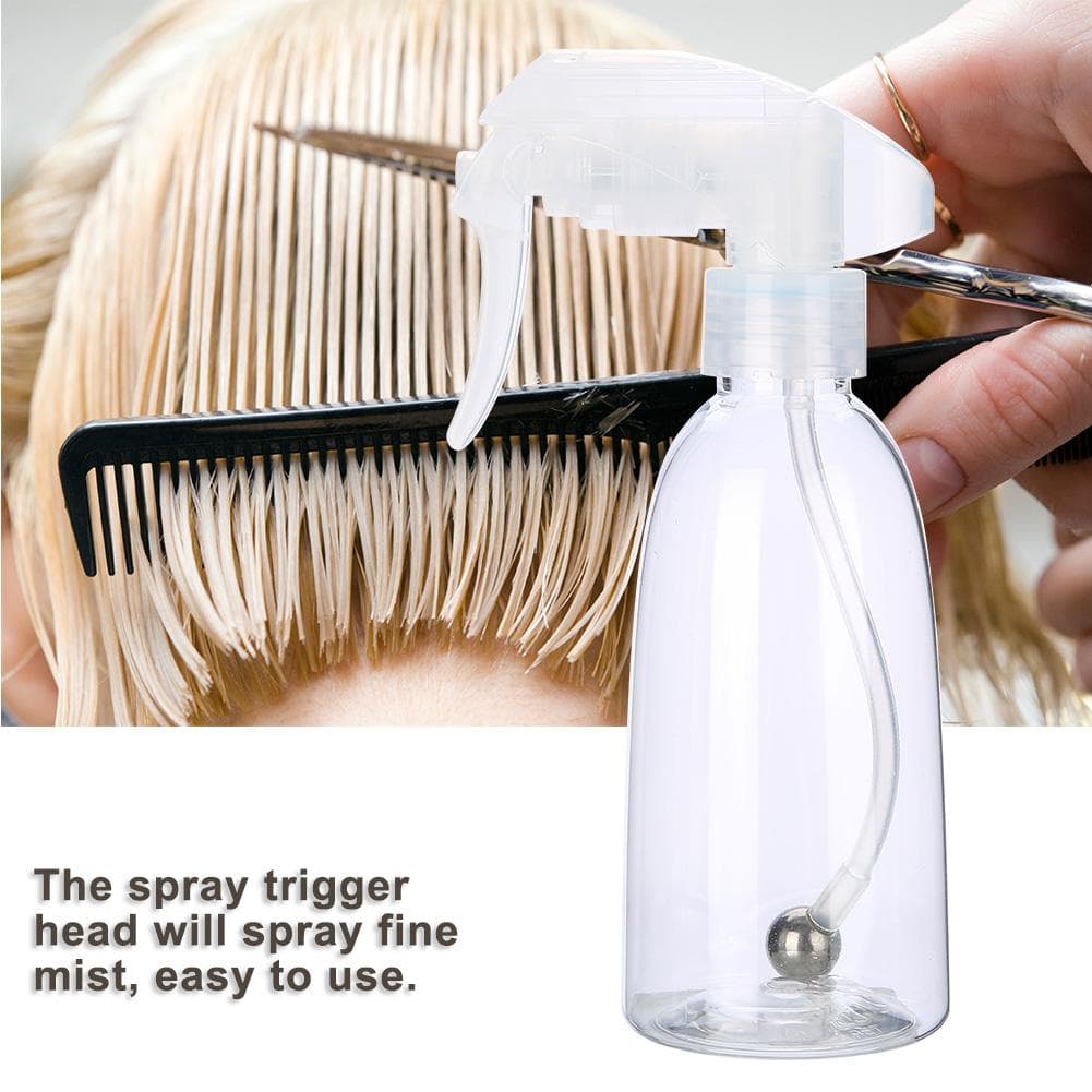 Refillable Plastic Hairdressing Spray Bottle Water Sprayer Salon Barber Tool (White) white