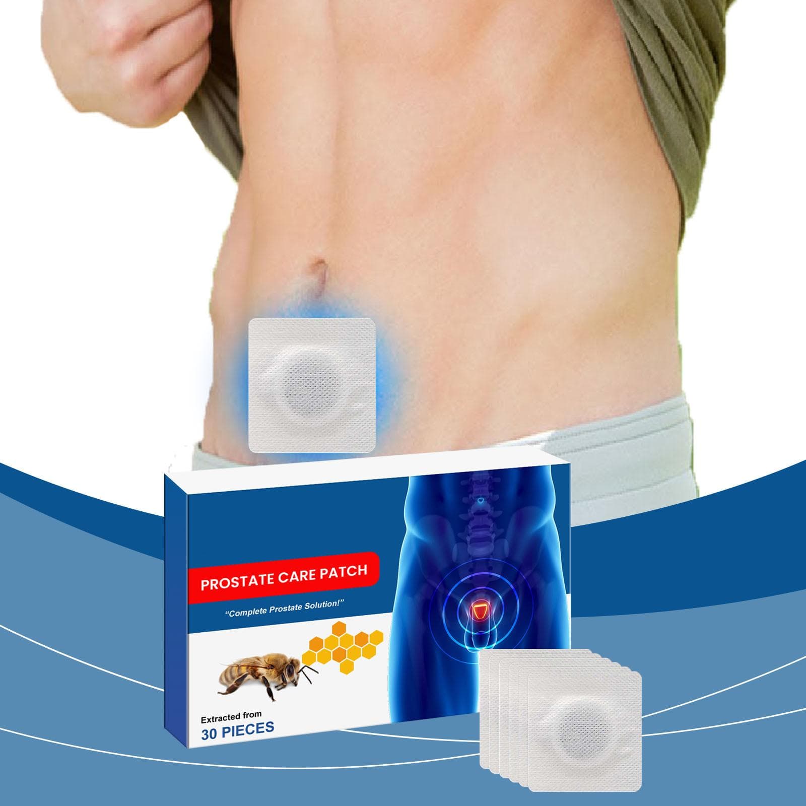 Prostate Care Patch For Long-lasting Relief Supports Overall Male Health Increases Confidence And Vitality Improves Quality Of Daily Life.30pcs blue