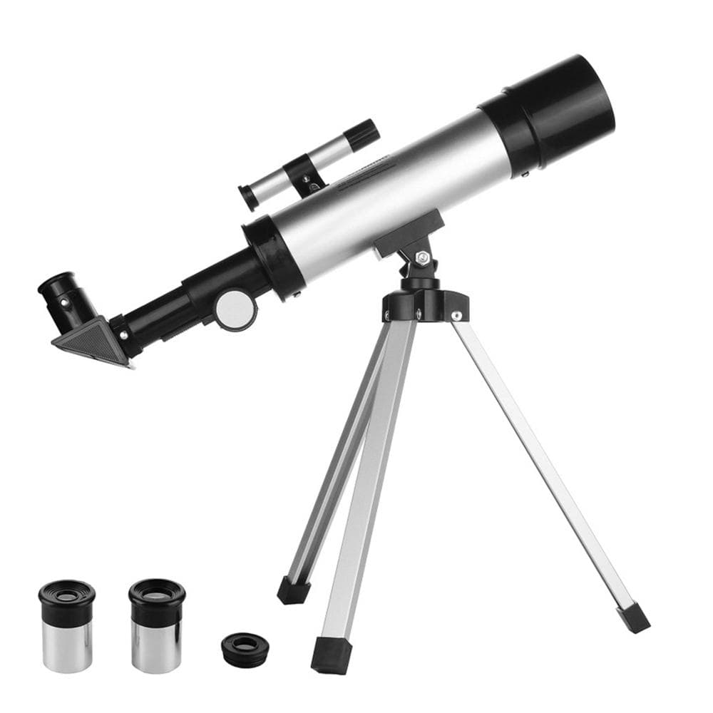 Astronomical Telescope for Kids and Beginners 90X Magnification Telescope with Finder Scope 2 silver