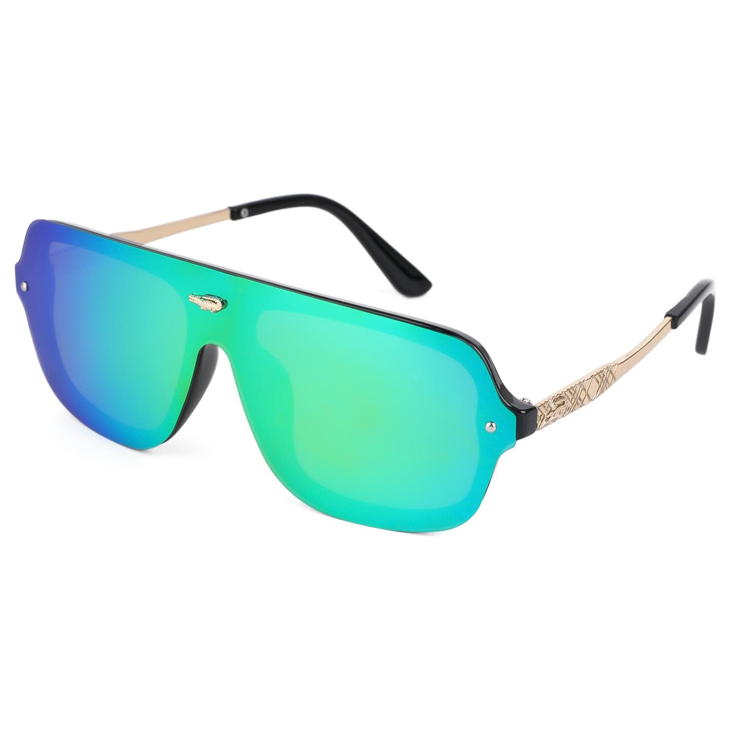 Polarized Sunglasses for Men Women Oversized Alloy Frame UV400 Protection Fashion Glasses for Travel Fishing Driving