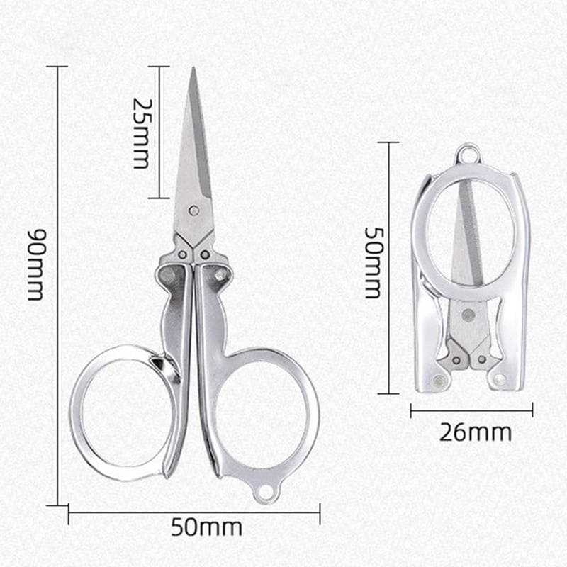 Folding Scissors Pocket Travel Small Crafts Sharp Blade Emergency Mini Foldable S
