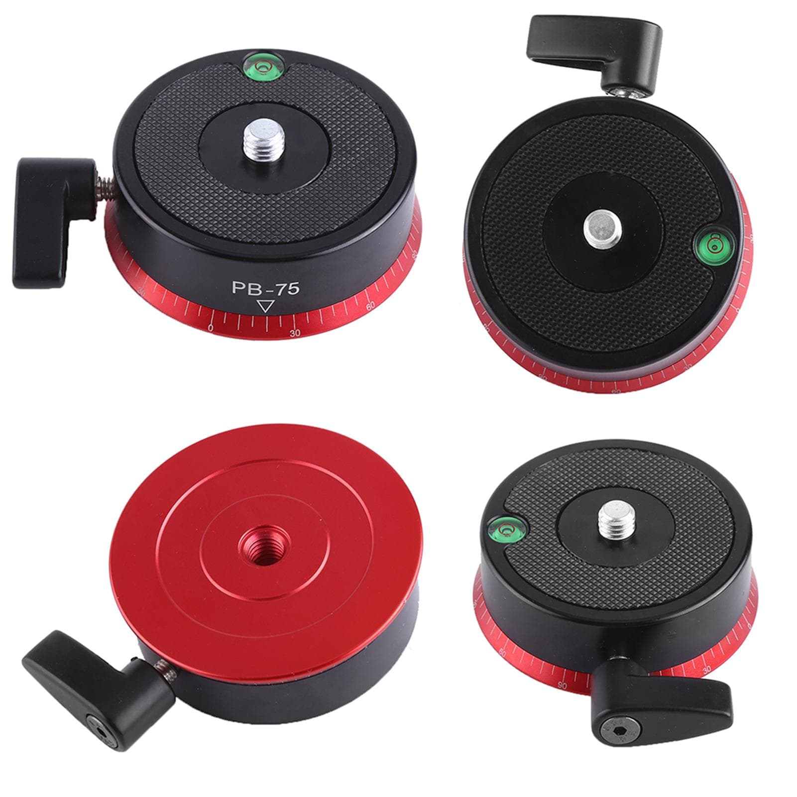 Aluminum Alloy Panorama Ball Tripod Head With Bubble Level and 38 Inch Screw