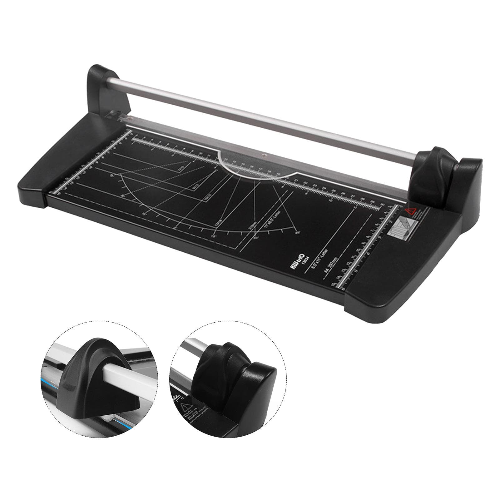 Paper Cutter Manual One Touch Tool Change Aluminum Alloy Clear Scale Portable Compact Scrapbook