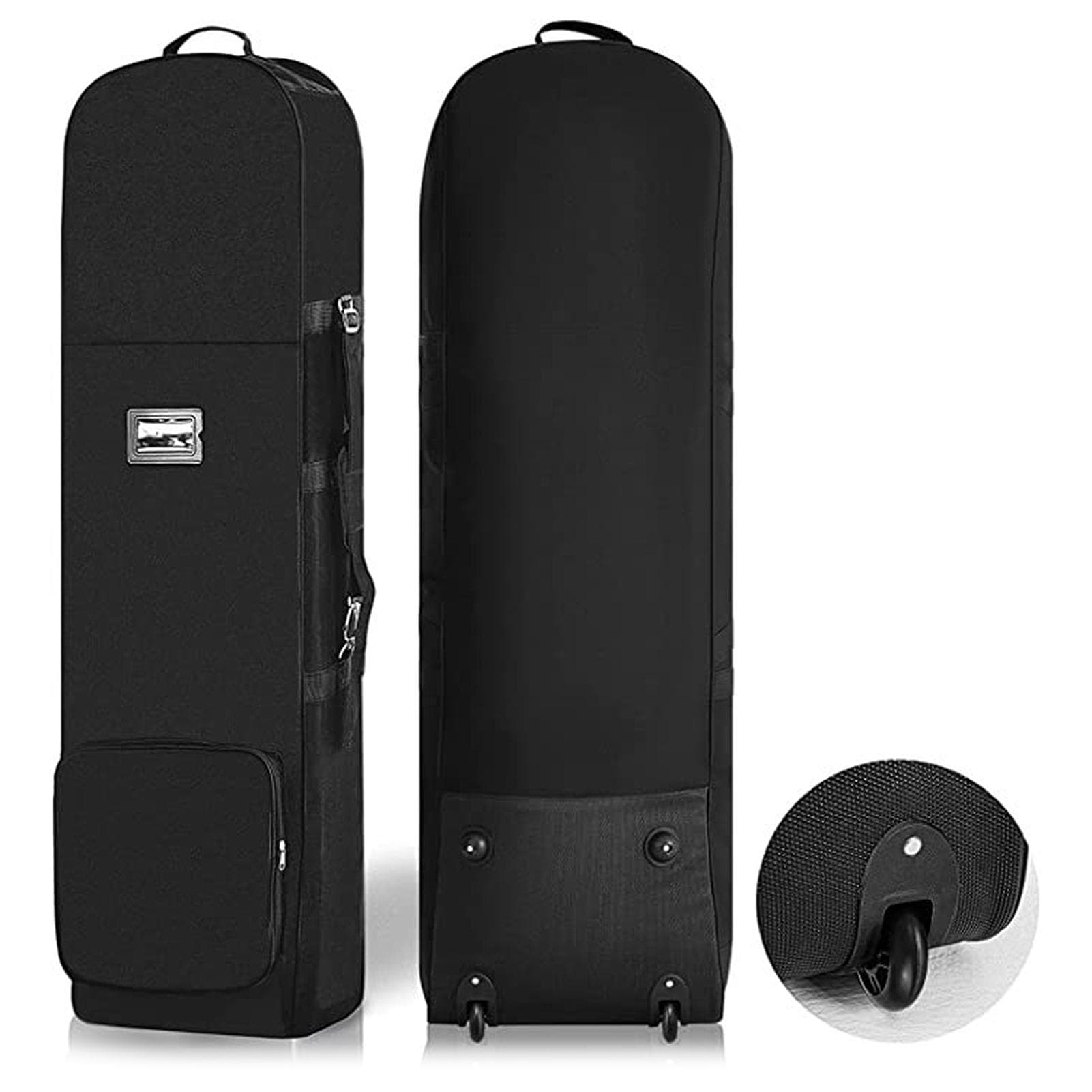 Golf Travel Bag with Wheels Outdoor Wheeled Golf Travel Cover Bag Shoulder Bag black