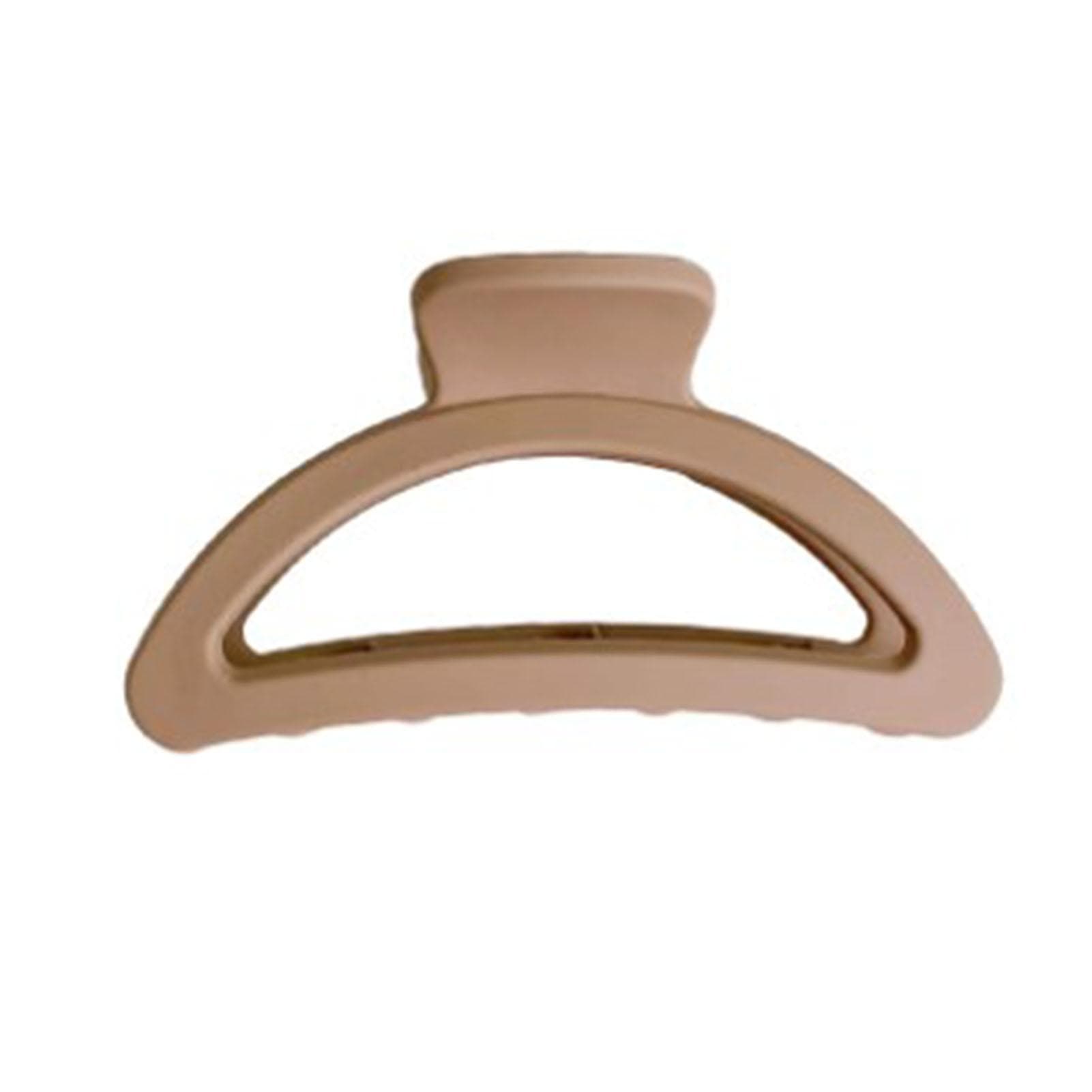 Hair Claws Clips Strong Hold Half Round Shape Hair Styling Clamps for Women Frosted Light Brown M