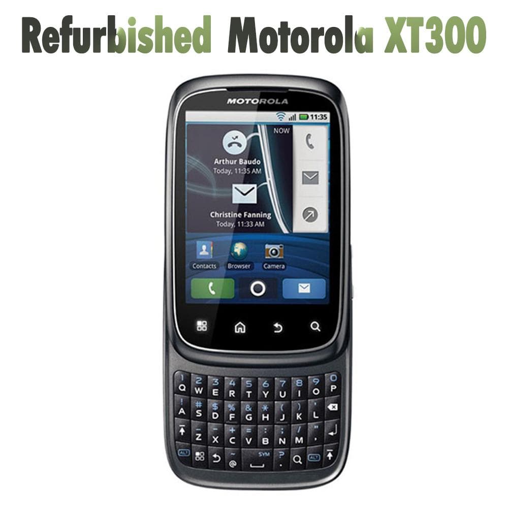 Refurbished Original Motorola SPICE XT300 Mobile Phone Only Support English Language With 1 SIM simple set black