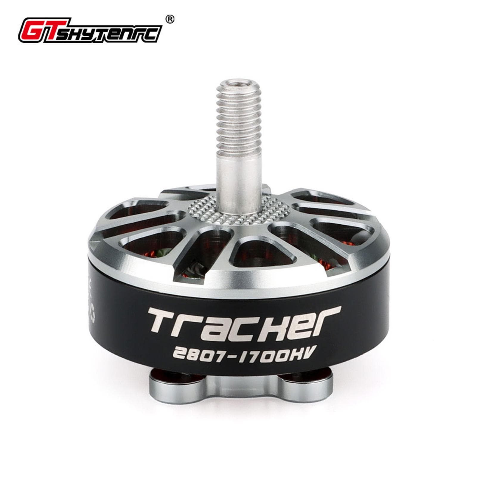GTSKYTENRC Tracker 2807-1700KV 4S-6S Brushless Motor for Mark4 APEX FPV Freestyle 7inch 8inch Long 1 PC black