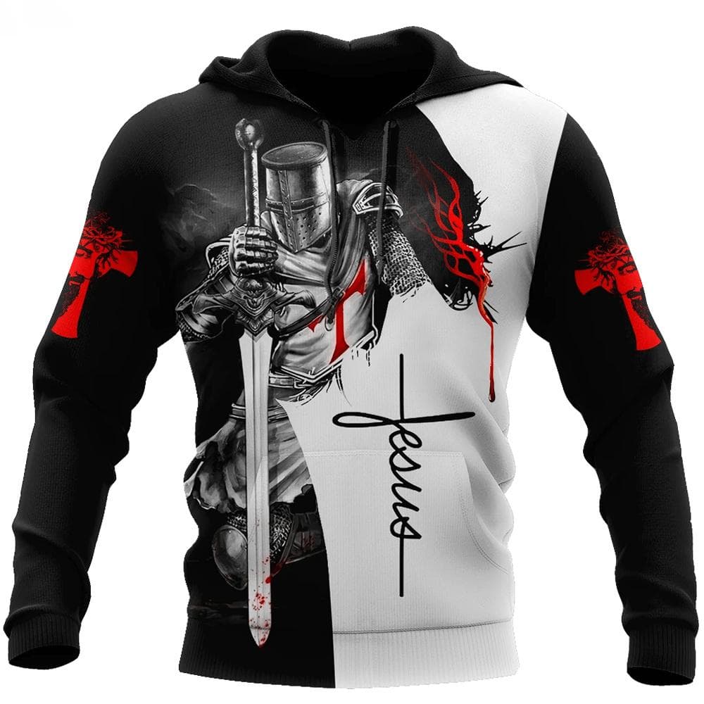 Spring Autumn Christian Jesus Men's Hoodie 3D Print Harajuku Fashion Hooded Sweatshirt Oversized Casual Pullover Tops Jackets XL