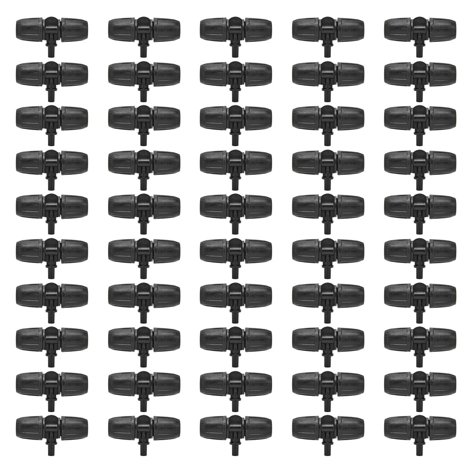 50pcs 8/12mm Hose Tee Fitting Tube Tee Connector Accessory for Garden Drip Irrigation Watering