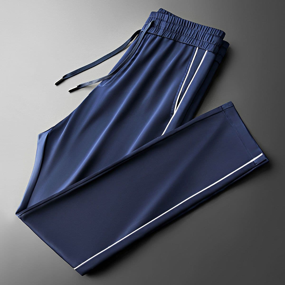 Smooth and Wrinkle Resistant Flowing Men's Sports Sweatpants, Men's Loose Straight Leg Casual Pants 2XL