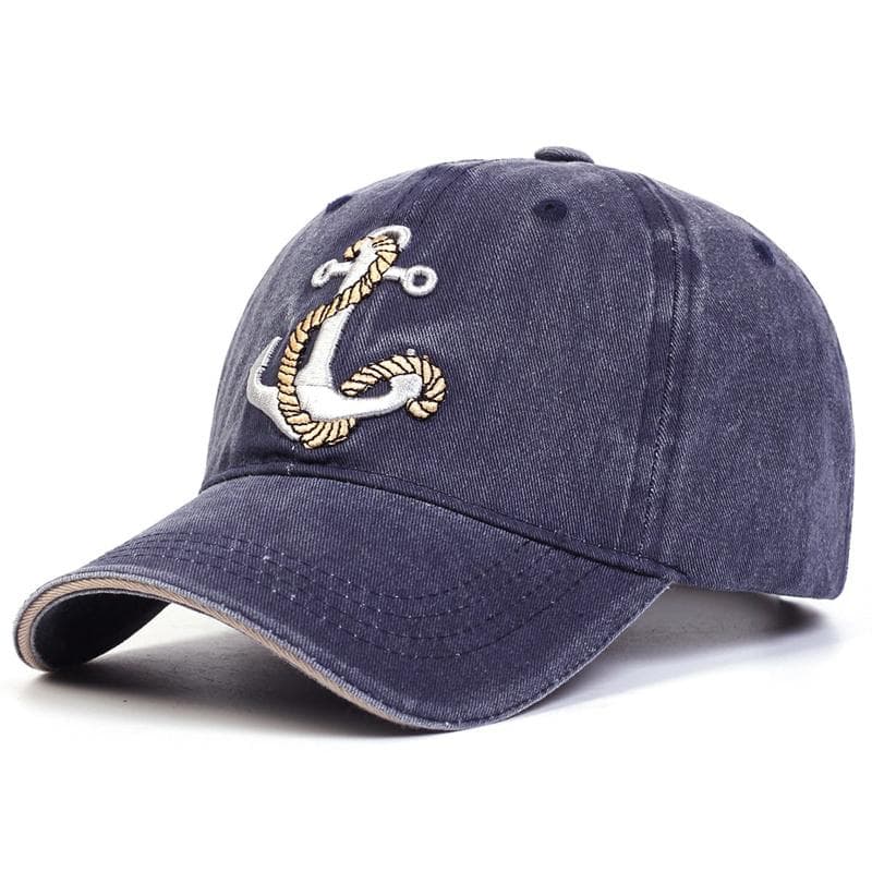 Washed Soft Cotton Baseball Cap Hat for Women Men Vintage Dad Hat 3d Embroidery Casual Outdoor Sports Cap navy blue