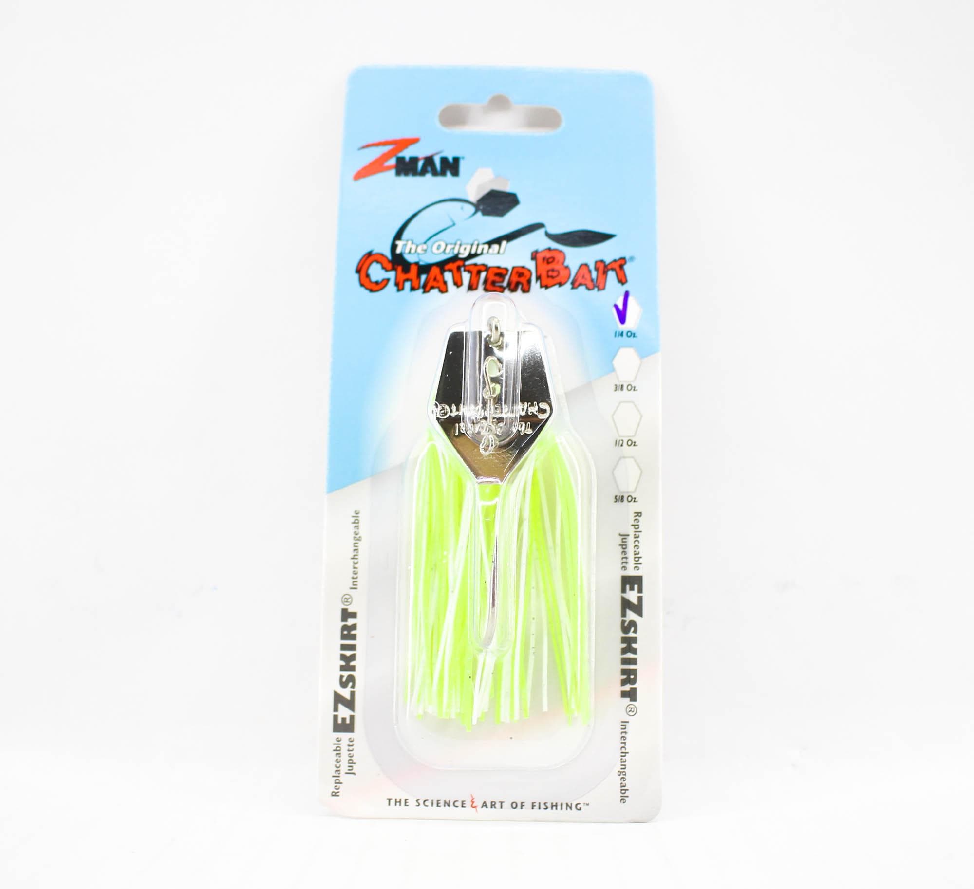 Zman Chatterbait 1/4 oz Sinking Lure Chart White (0027)