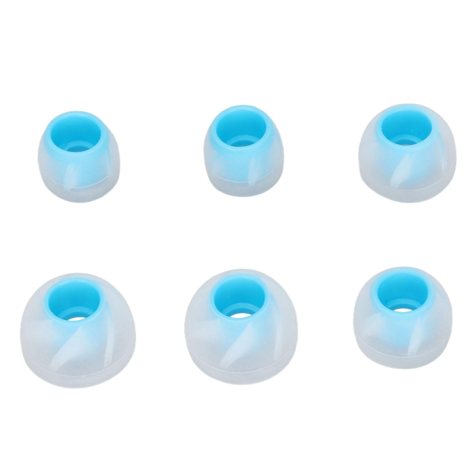 6pcs Earphone Eartips Silicone Soft Noise Isolation 3 Sizes Replacement Earplugs for 4.5‑6.5mm