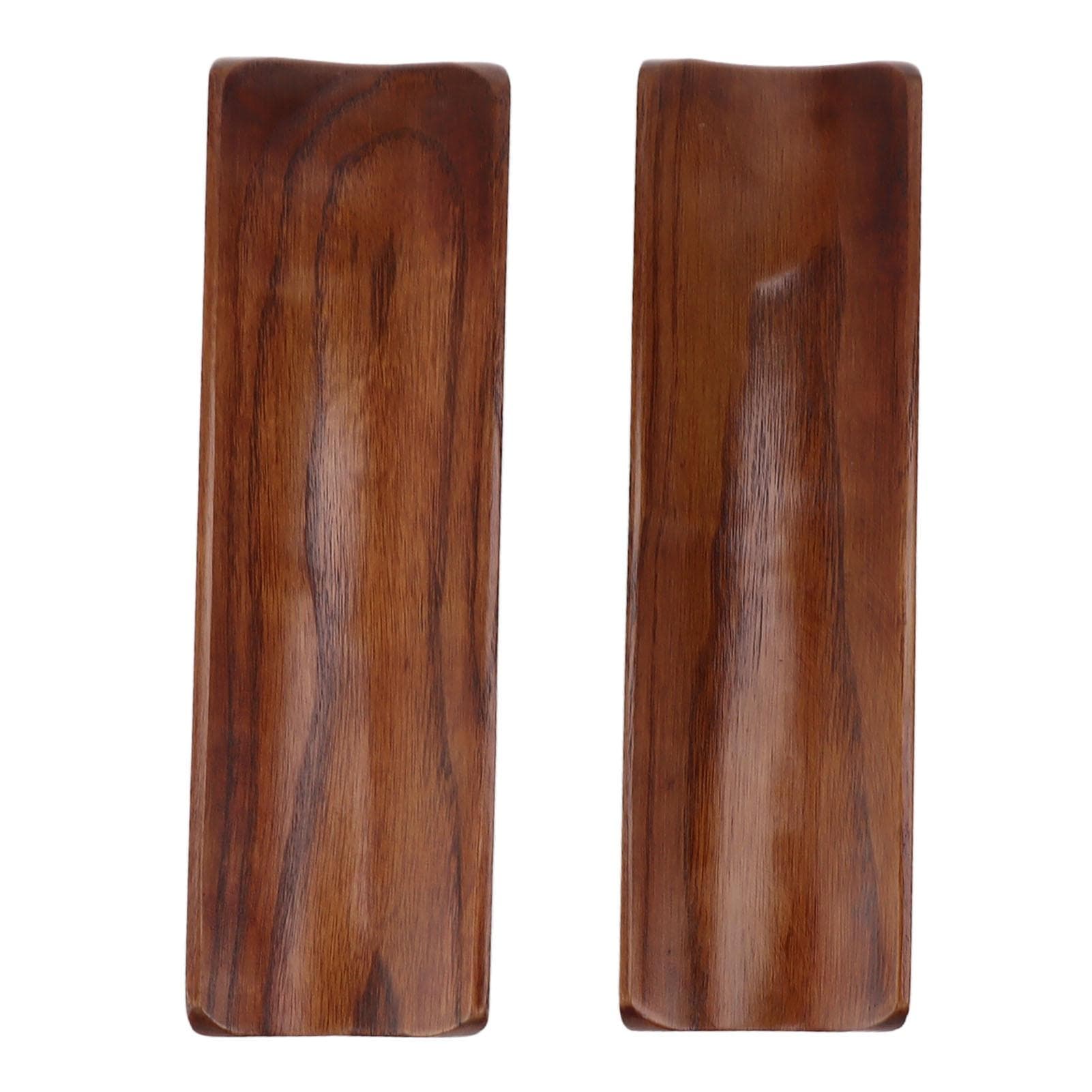 2PCS Sushi Plate Long Rectangle Plate Wood Japanese Style 7.2x2.1in Serving Platter for Cracker