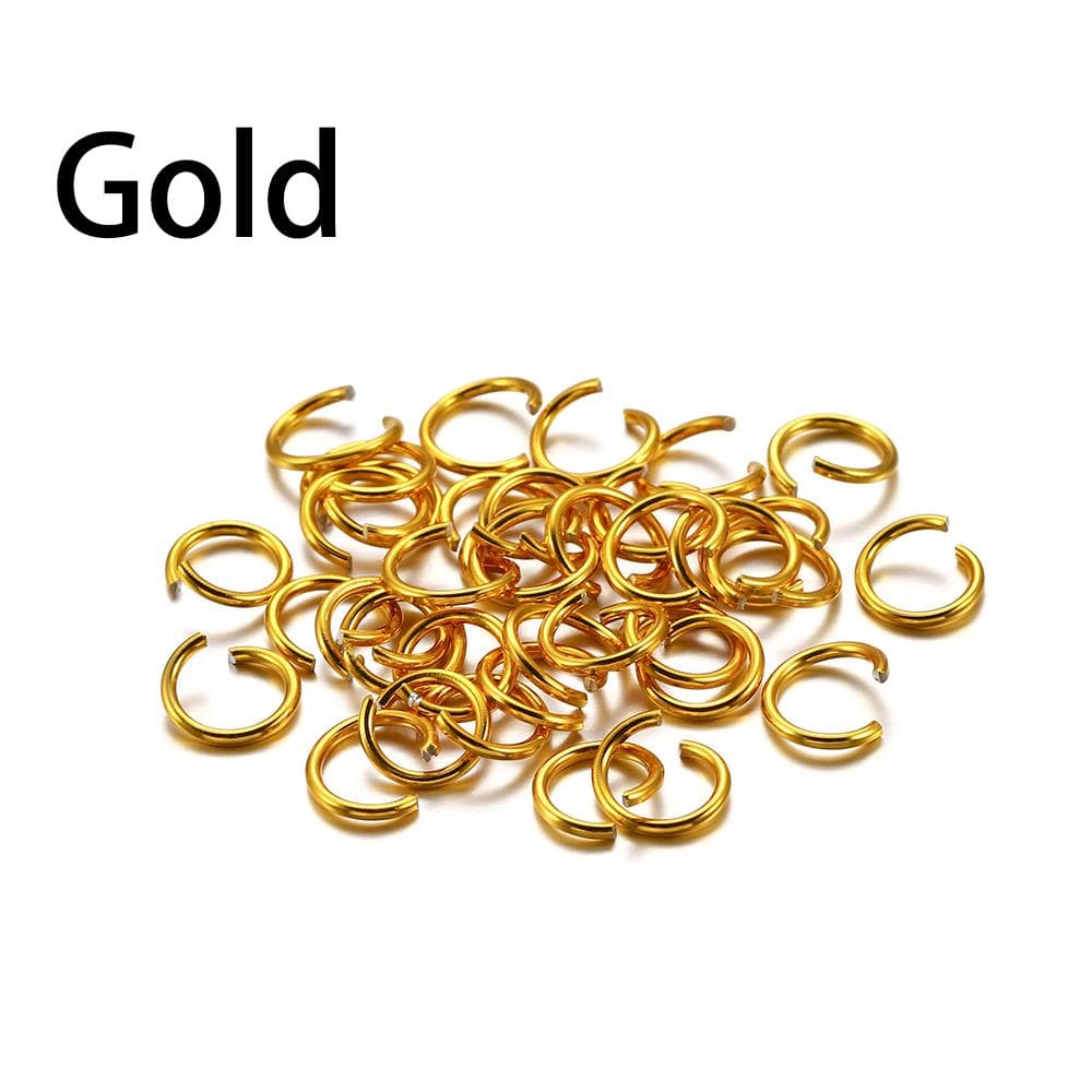 300pcs/lot 6 8 10 mm Aluminum Soft Open Jump Ring Split Rings Connectors For DIY Jewelry Making Findings Supplies Accessories 6.5mm
