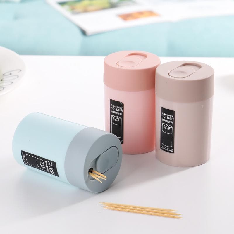 Toothpick Box Plastic Creative Portable Convenient Life Home Living Room Storage Box blue