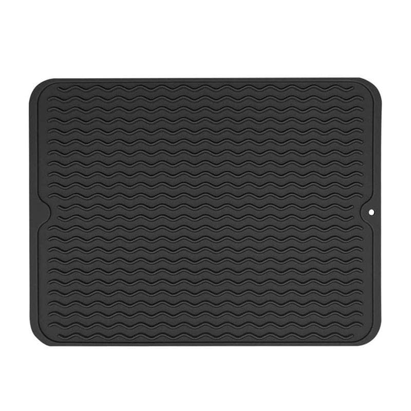 Silicone Dish Drying Mats Thickness Heat Resistant Trivet Drip Tray Cup Coasters Non-slip Pot Holder Table Kitchen Accessories 40X30CM