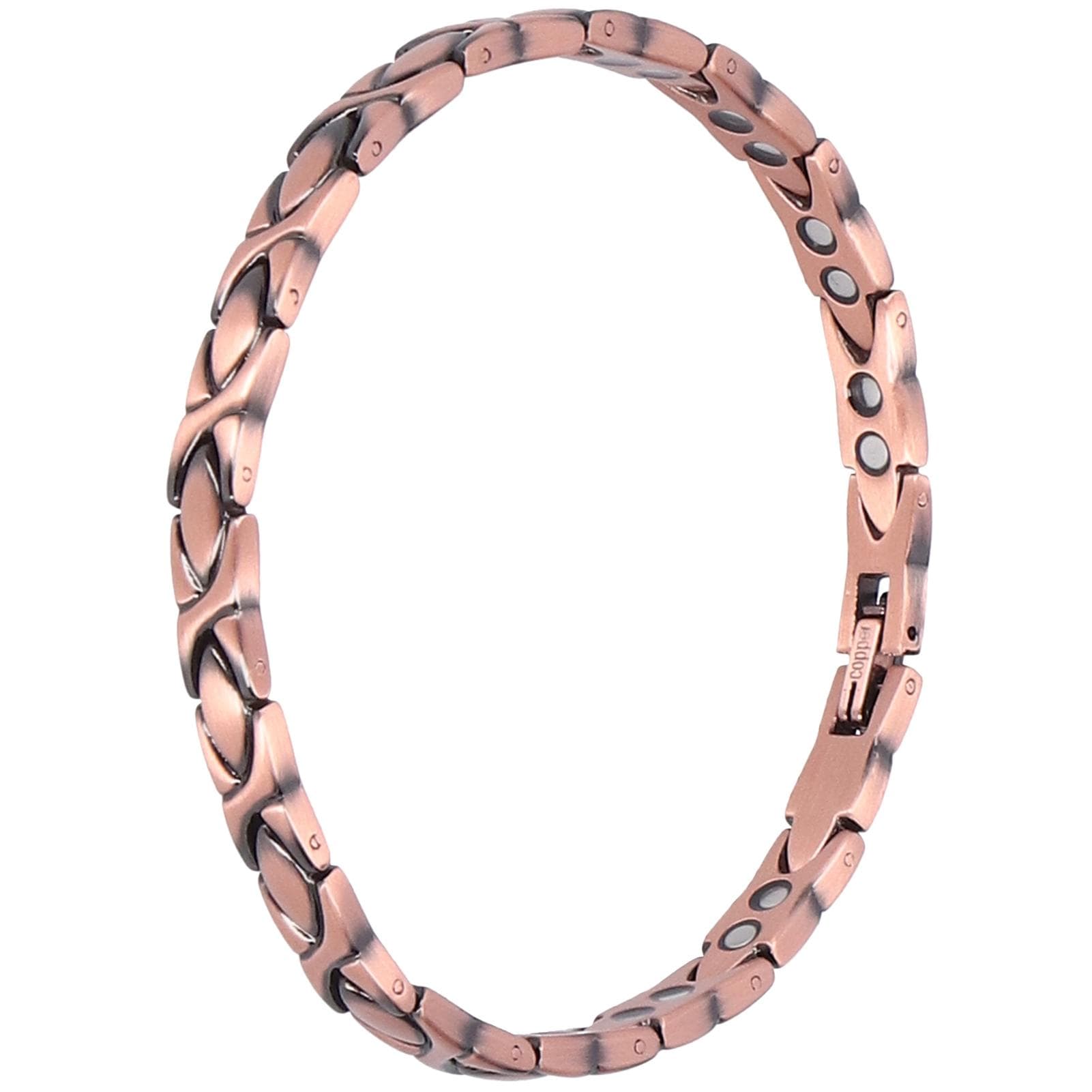 Copper Magnetic Bracelet XShaped Link Women Jewelry for Wrist Ankle Health Care